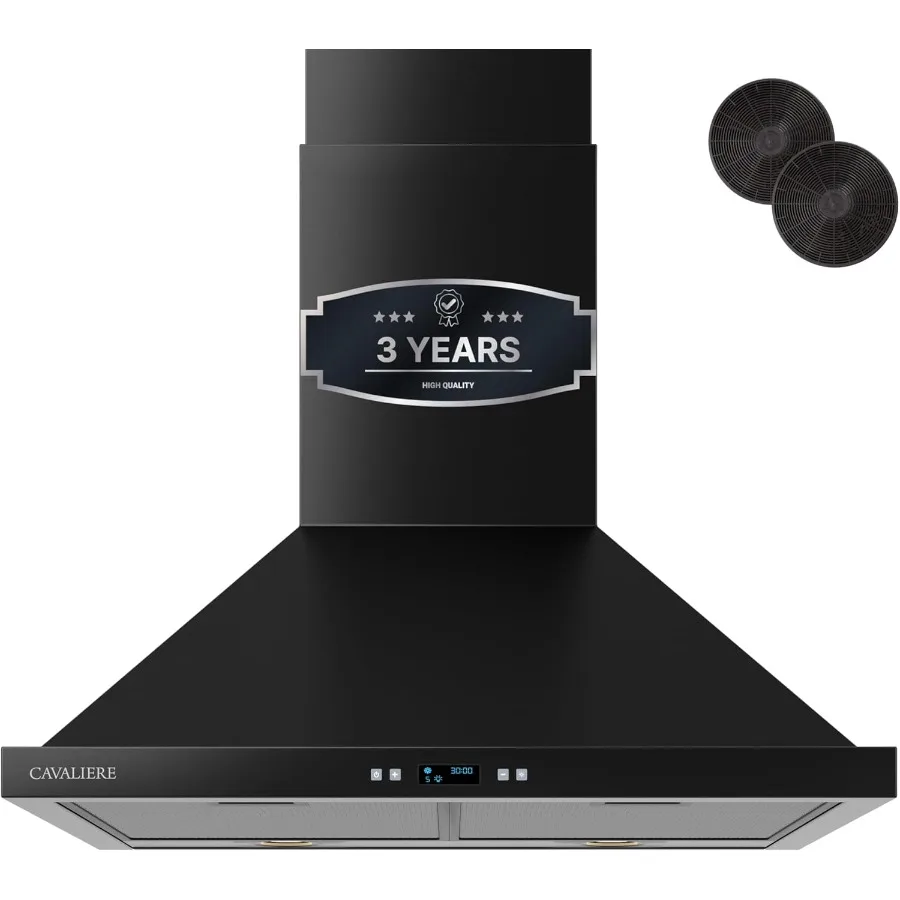 

462 куб. футов в минуту, 30-дюймовая вытяжка для настенного крепления для кухни, улучшенная канальная/безопасная вытяжка из нержавеющей стали, перегородка со светодиодной подсветкой F