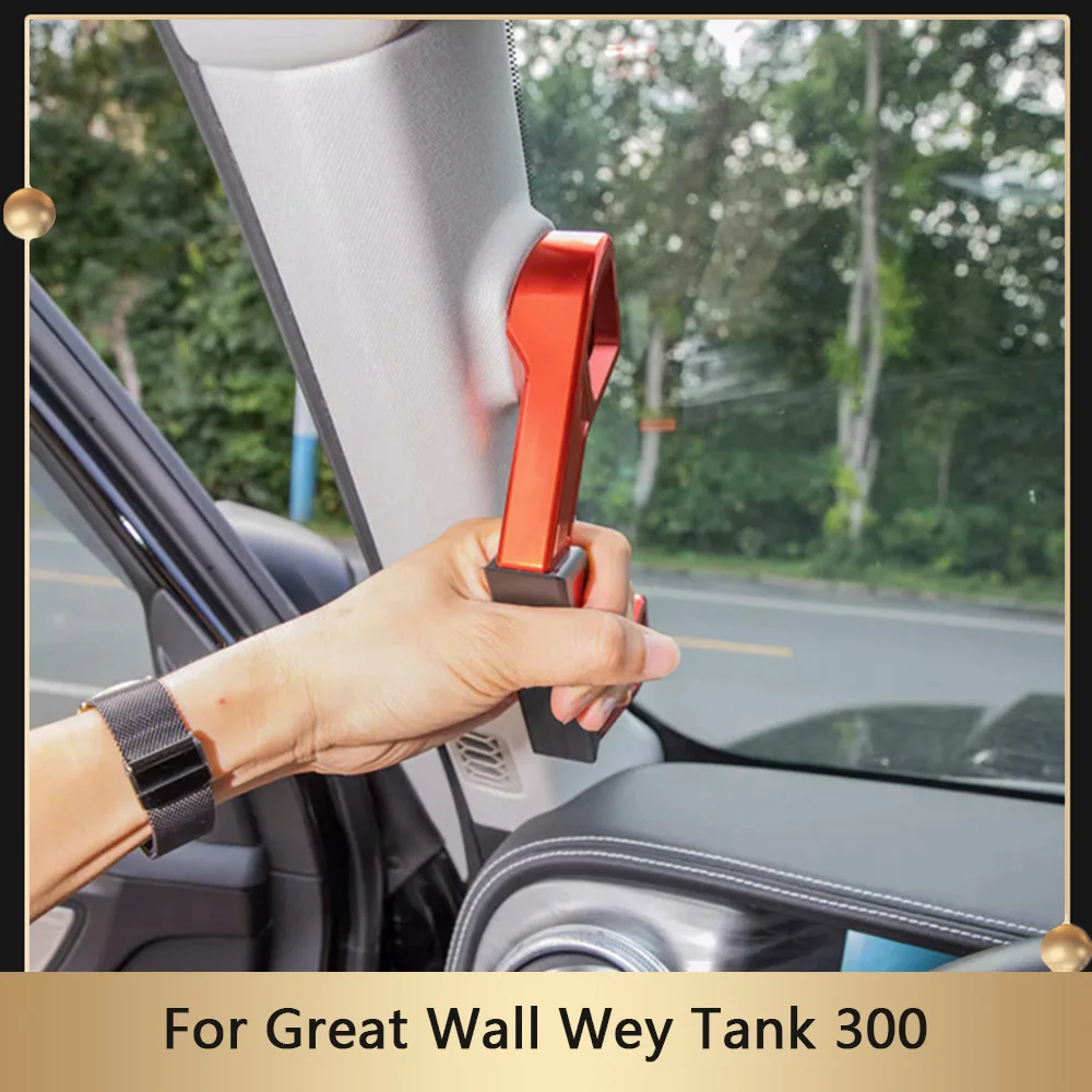 

2 PCS Car Inside Front Lent+Right A-pillar Handle Grab Handles For Great Wall Wey Tank 300 Auto Interior Roll Bar Accessories