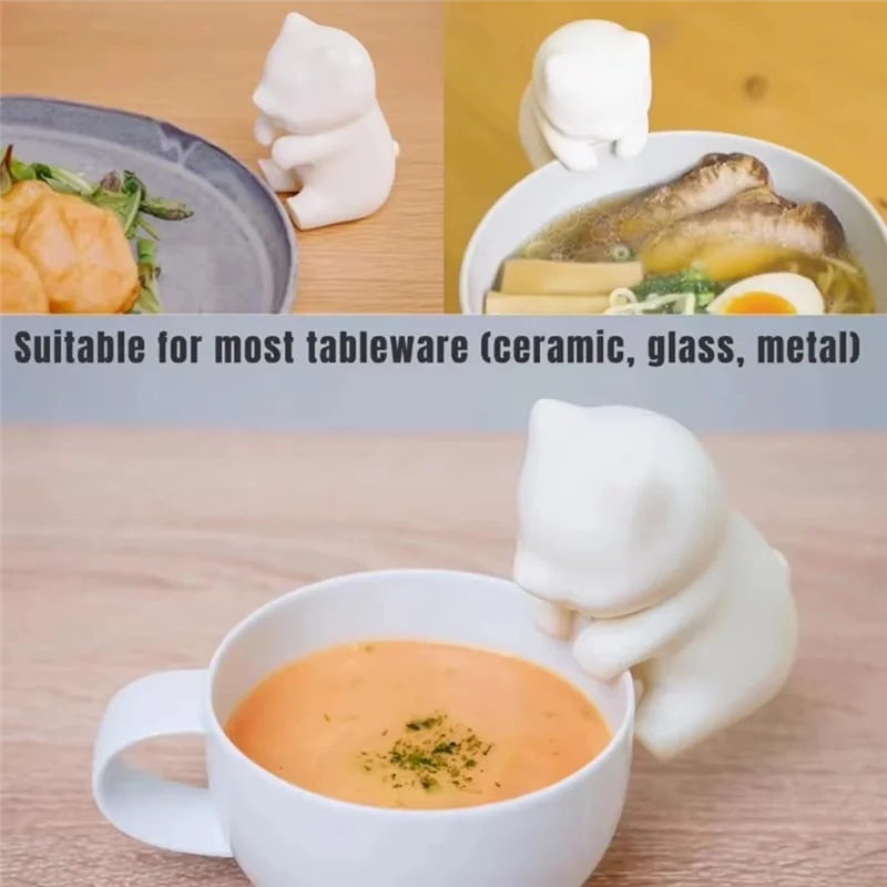 A005-Quick-Warming مروحة تبريد الطعام الصغيرة التلقائي منفاخ الهواء الكرتون القط شكل الماء الساخن الشاي أطباق الأرز القهوة ضربة مروحة #4