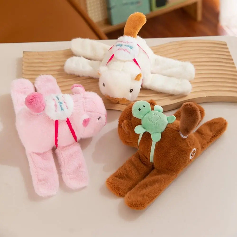 Capybara Rodent Slap Bracelet Series Simulation Wagging Tail Plush Doll Slap Bracelet Rotatable Soft Capybara Plush Wrist Band