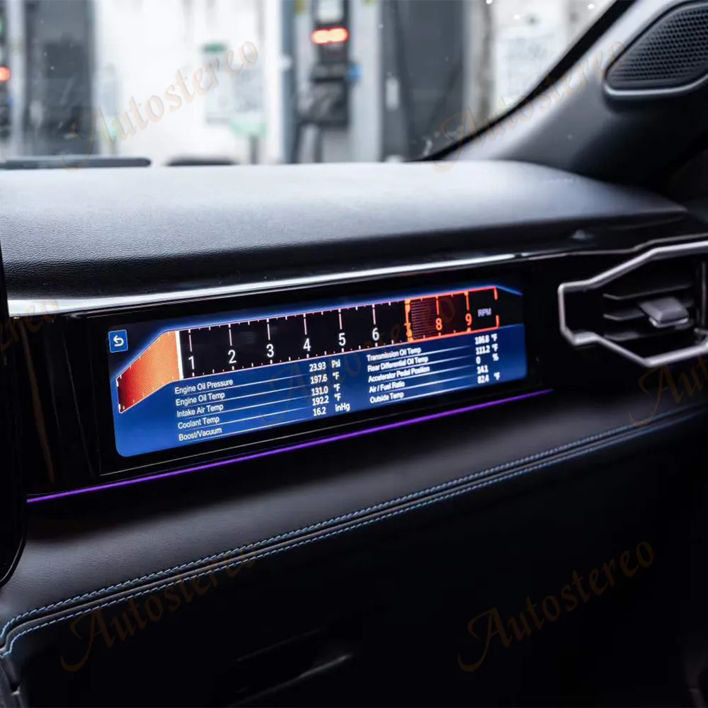 Car Passenger Screen Carplay Instrument Dashboard For Ford Mustang 2024-2027 Digital Cluster Atmosphere Light Copilot Display