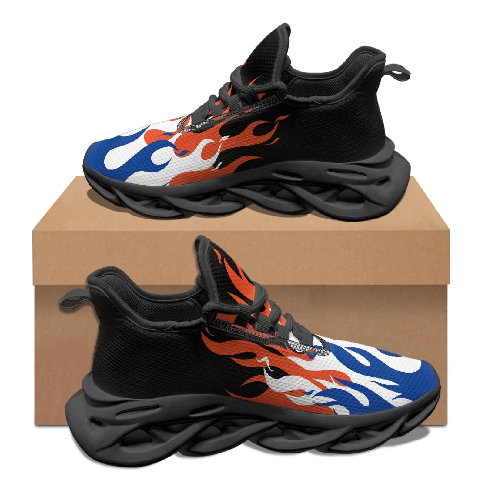 PENSTROLL Fire Men's Running Shoes Athletic Sneakers for Mens Breathable Men's Racing Shoes