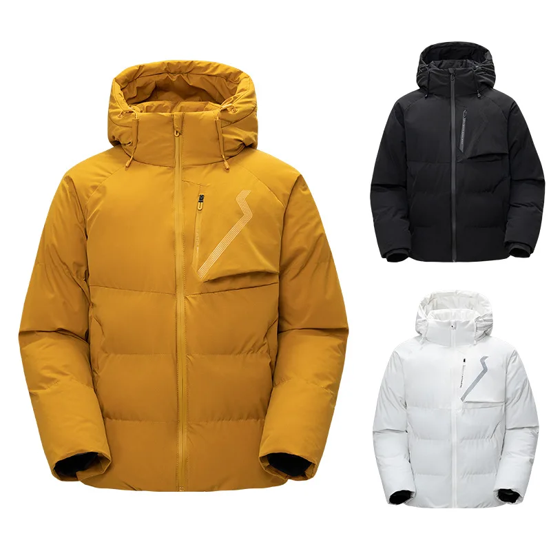 الرجال الشتاء مقنعين الدافئة سترات البخاخ رجالي جواكت شتوية معاطف يندبروف سميكة الدافئة القطن وسادة مبطنة سترة معطف رجالي الموضة #1