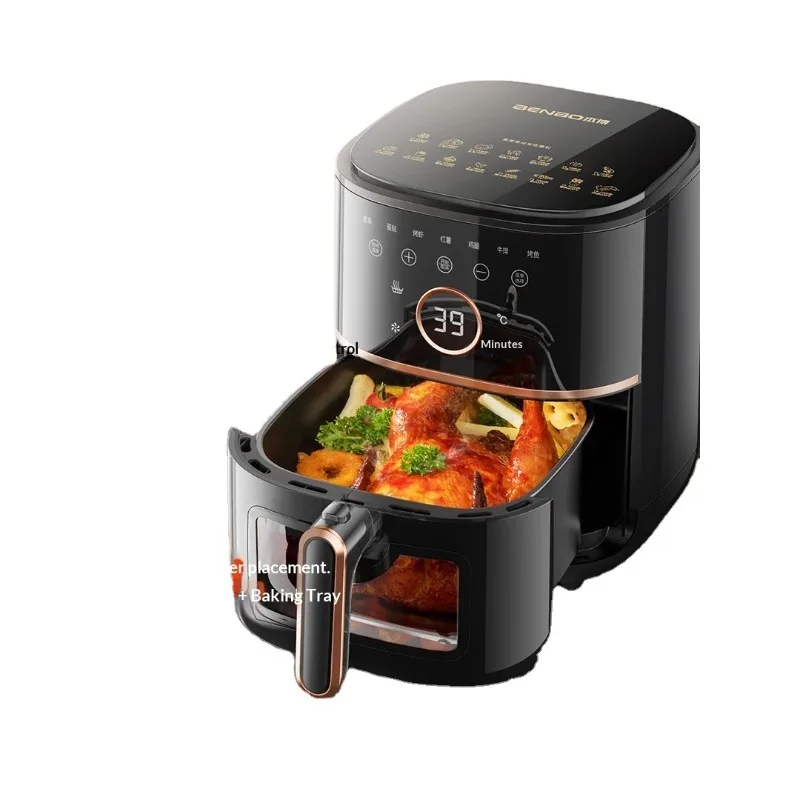 Airo German Imported Air Fryer Visible Smart Touch Screen Control Oil-Free Non-Stick Pan Liner Household 2024 New Model Oven