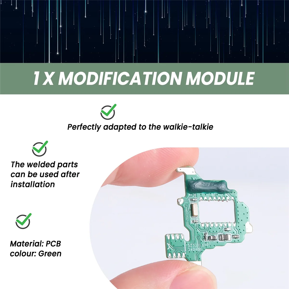 Efficient Shortwave Modification Module Radio Qalkie-Talkie Modification Module