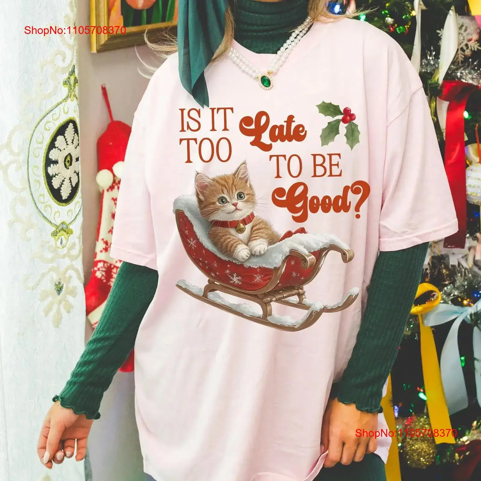 Christmas Cat Lover T Shirt for Mom or Dad Silly Holiday Friend Who Loves Cats Funny Sarcastic Saying Xmas vintage Washed