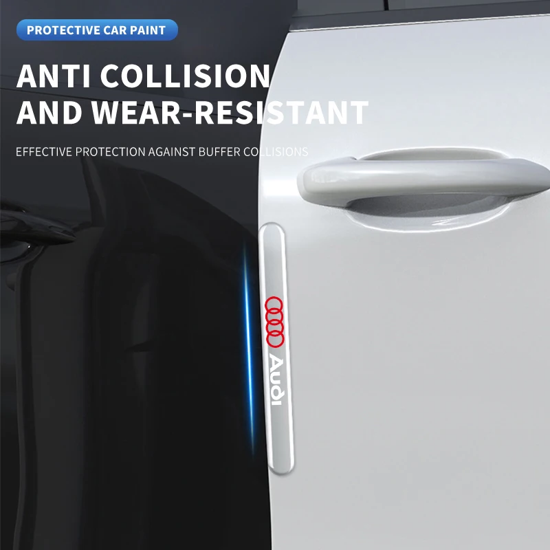 /4 قطعة حامي باب السيارة الشفاف ملصق شرائط حماية غير مرئية لأودي A1 A3 A4 A5 A6 B5 B6 B7 B8 C5 C6 C7 A7 A8 Q3 Q #2