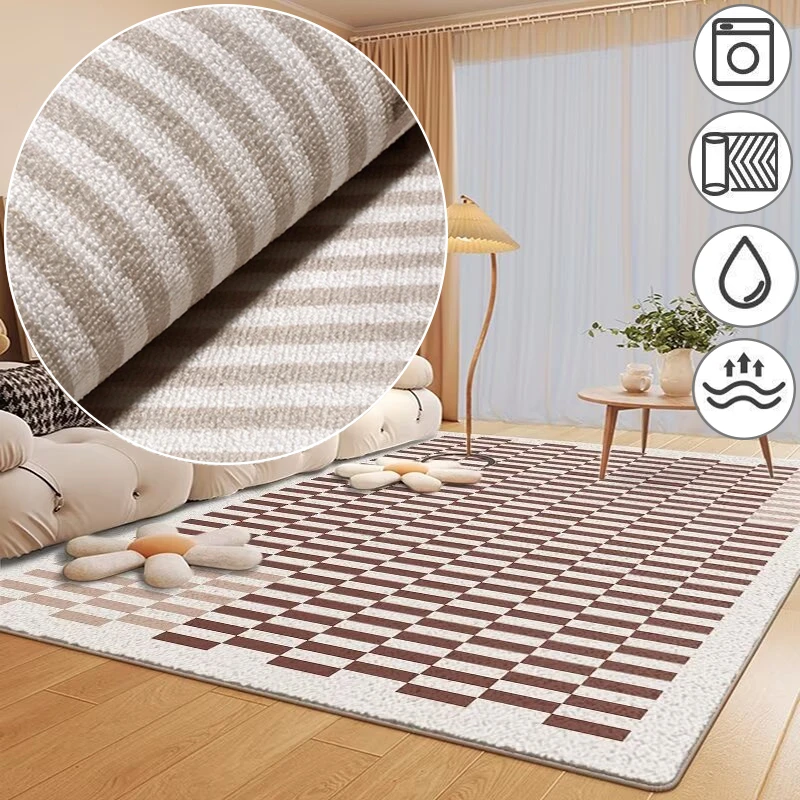 Simple Warm Living Room Decor Sofa Carpet Fashion Coffee Tables Mat Easy Cleaning Area Rug Large Soft Bedroom Rugs for Kids Play