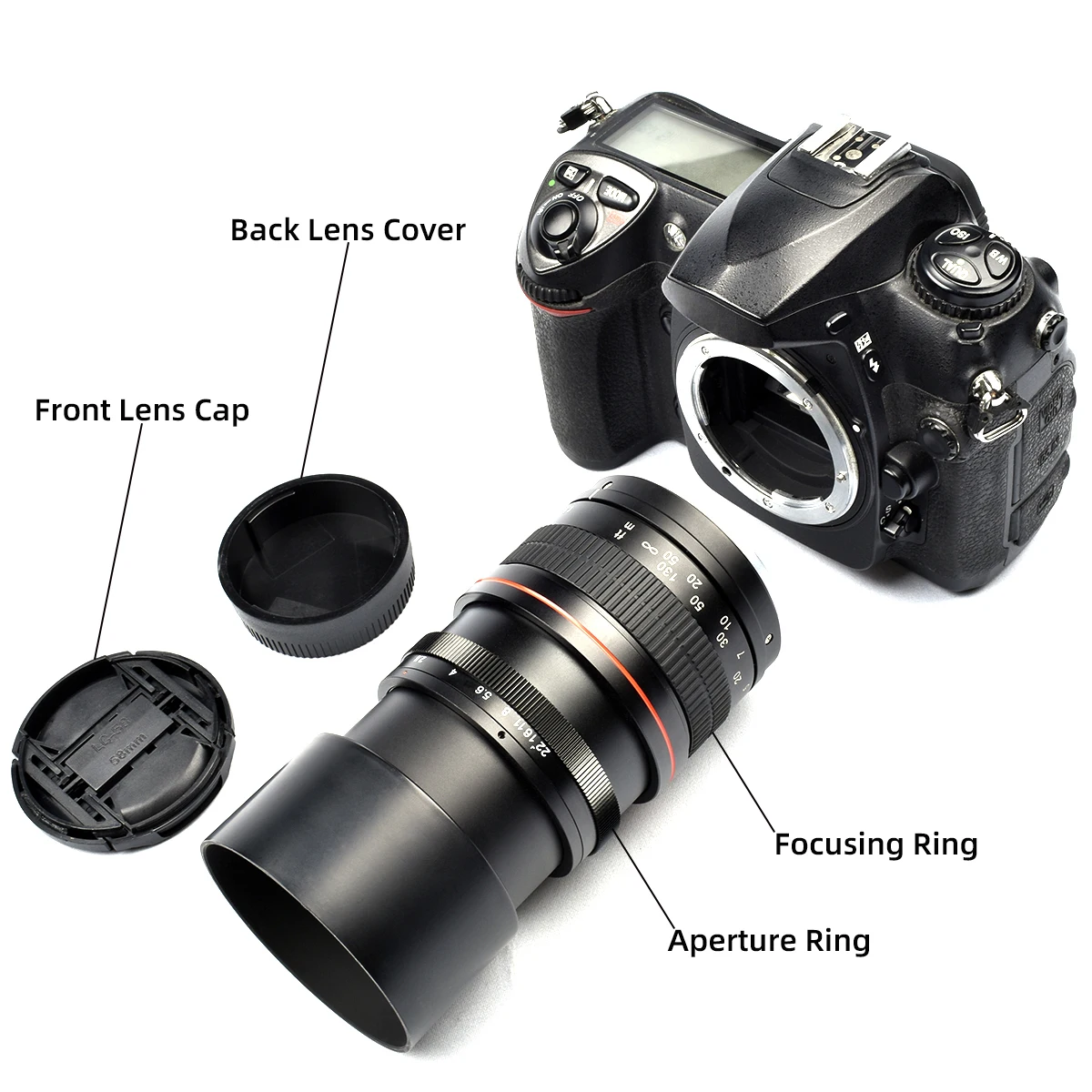 Lightdow 135mm f/2.8 FE UMC Full Frame Telephoto Lens for Canon Rebel EOS 80D 77D 70D 1300D 6D 6DII 7DII 77D Nikon DSLR Camera