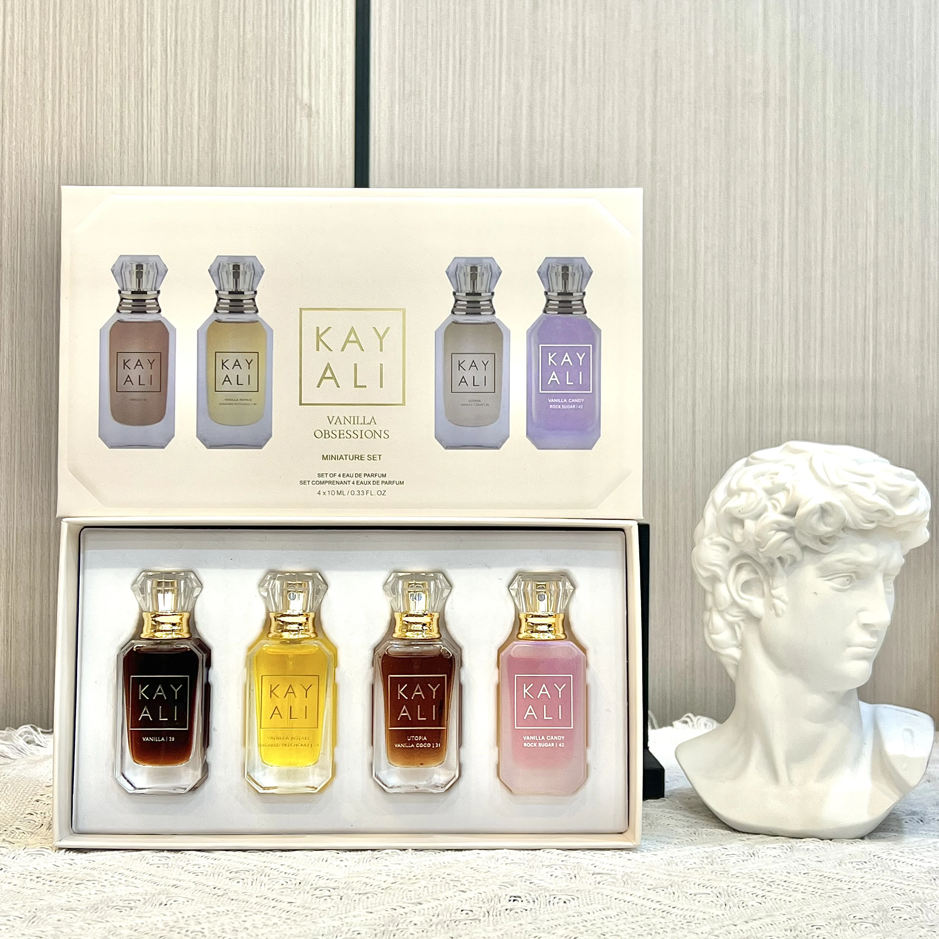 KAYALI 4x10ml Mini Parfum Set Vanille Oudh Bloemig Fruitig Oriëntaals Langdurig Unisex Eau De Parfum Reisset Luxe - afbeelding 1