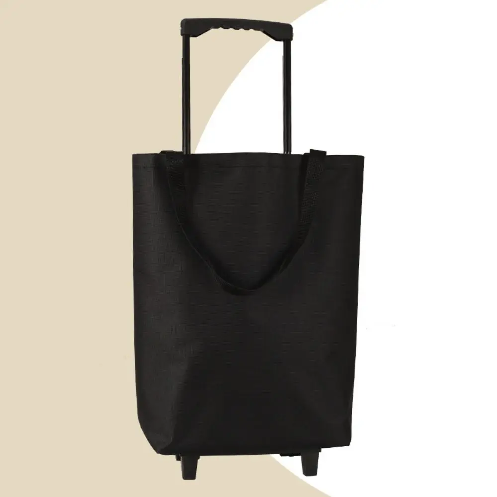 

Trolley Bag Collapsible Shopping Cart with Wheels Reusable Shopping Trolley Folding Grocery Bag