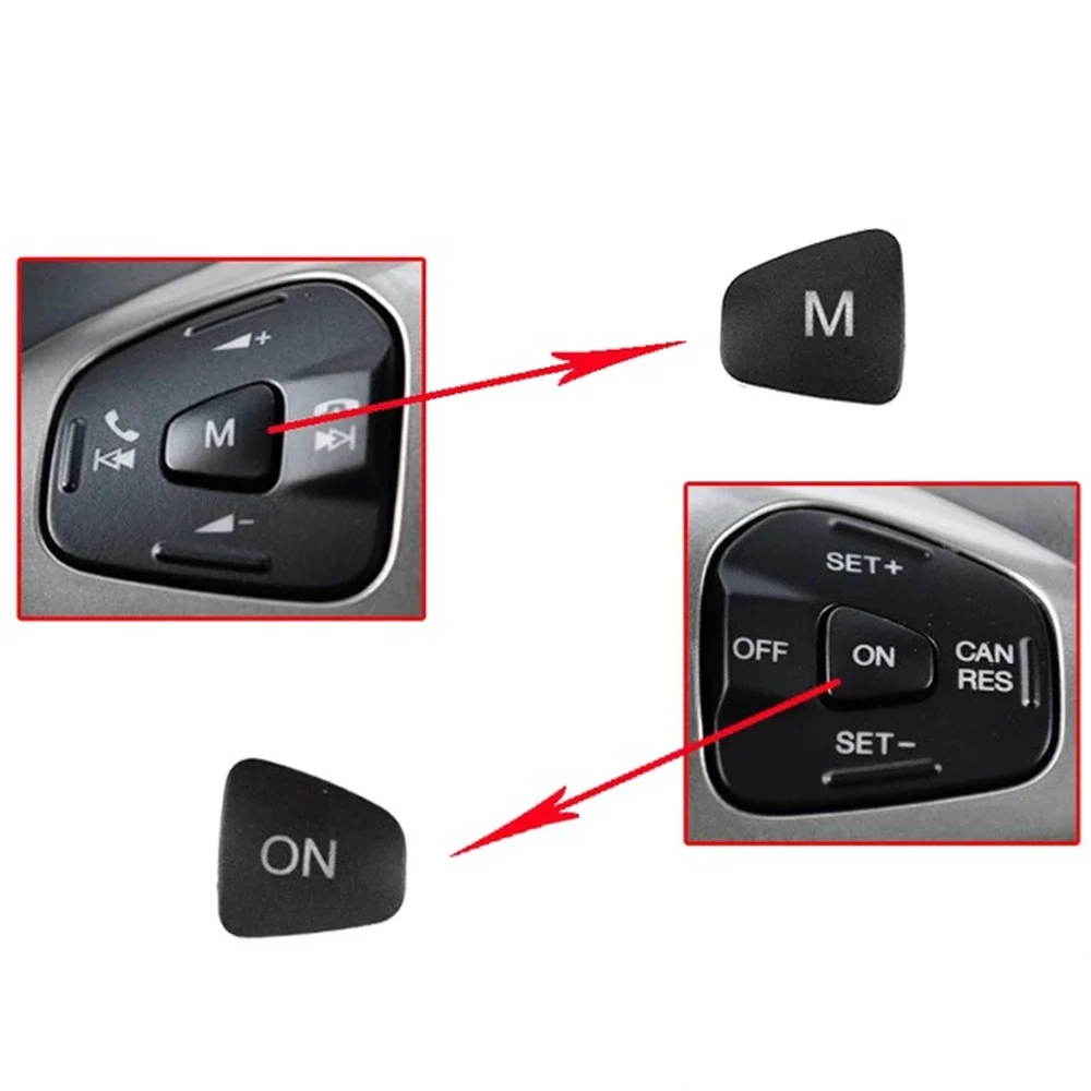 Car Audio Volume Steering Wheel Cruise Control Switch M ON Button Cap For Ford Escort Fiesta MK7 MK8 ST Ecosport 2013 - 2015