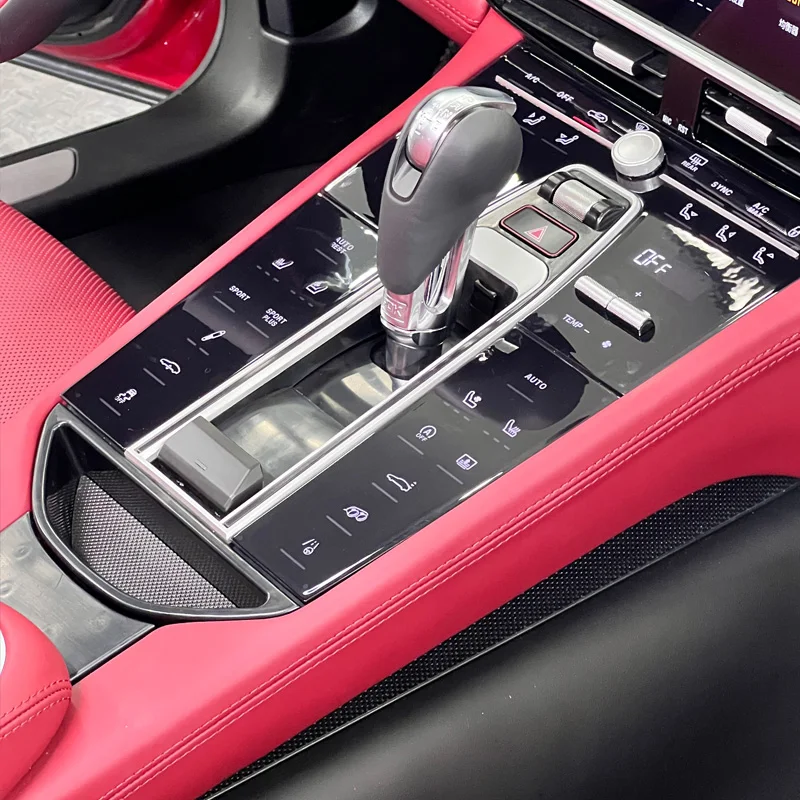 Sella per auto Full Touch per Porsche Panamera 2010-2016 Accessori interni Pannello di controllo Modifica Bracciolo console centrale