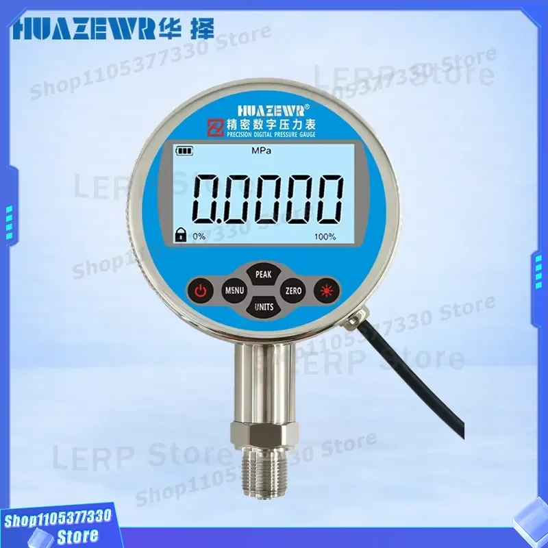 Very good quality HUAZEWR Industrial Precision Digital Pressure Gauge 0.2%FS 0~260MPa Stainless Steel 4