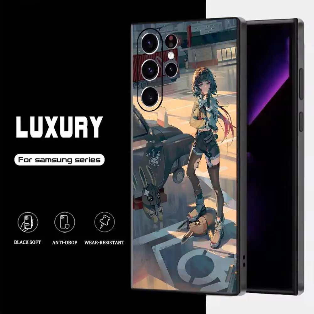 حافظة هاتف Z-Zenless Anby Jane Doe Zone Zero لهاتف سامسونج S25، S24، S23، S22، S21، S20، S10، Ultra، Plus، Lite، FE، غطاء أسود من السيليكون الناعم #6