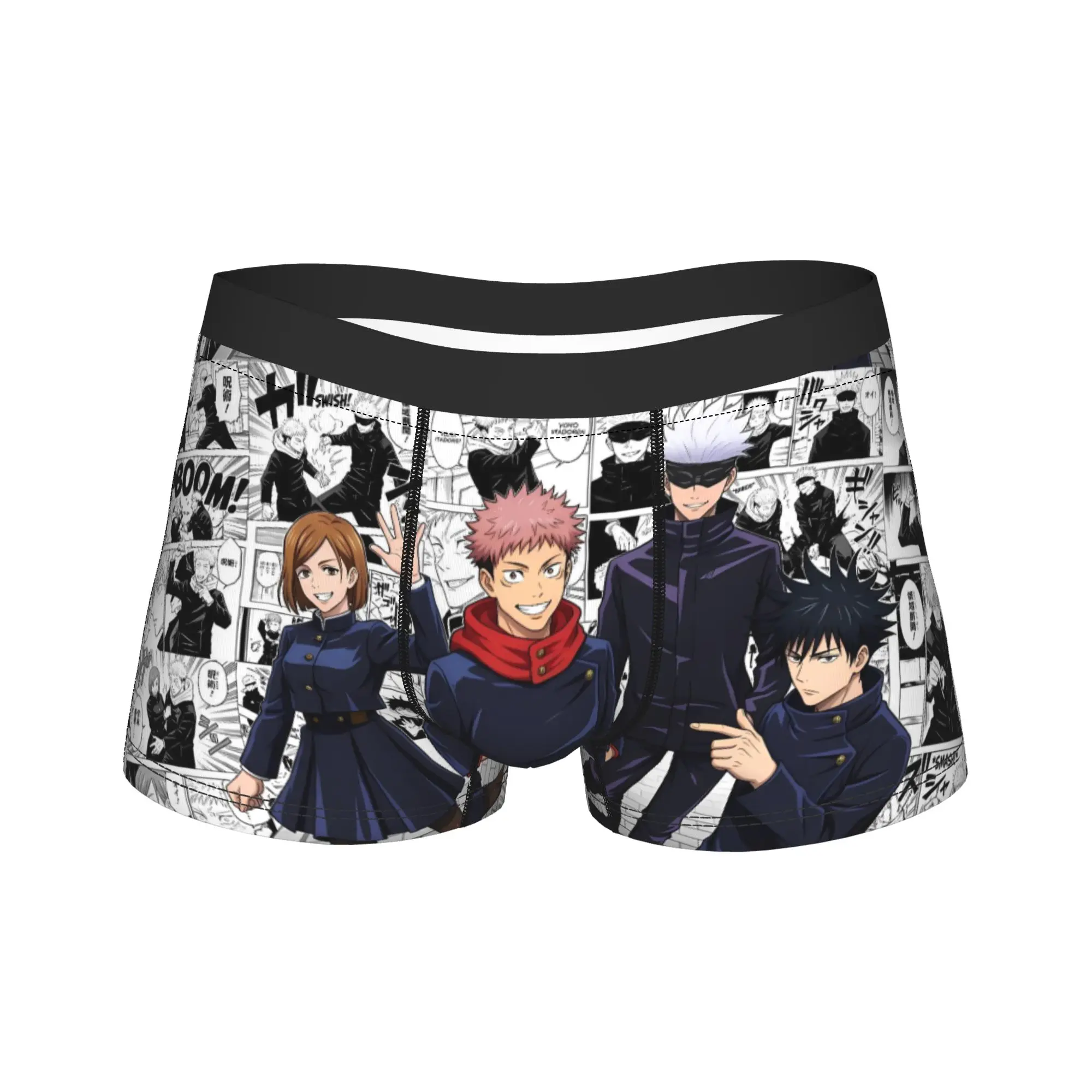 Satoru Gojo Characters Manga Group Art Underwear Jujutsus Kaisens Custom Boxer Shorts Hot Sale Males Underpants Shorts Briefs