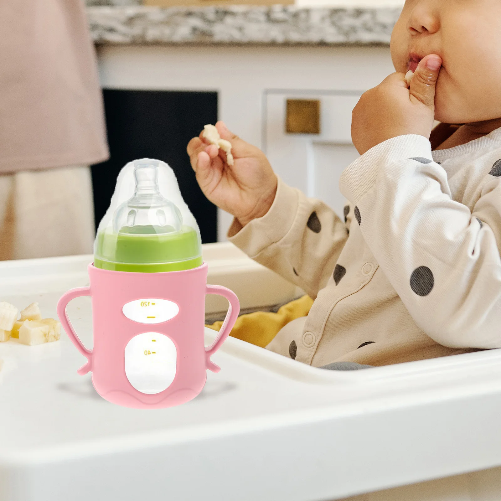 

Silicone Tooth Covers for Bottle Handle Baby Bottles Grips Silica Gel Rack Holder