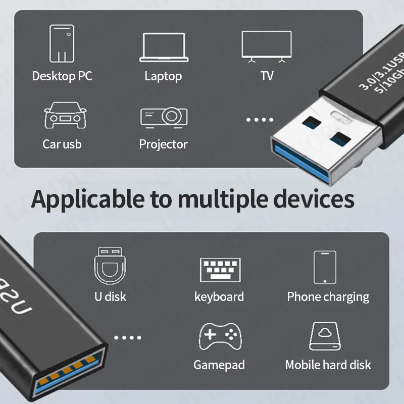 USB3.0อะแดปเตอร์5Gbps USB ต่อ USB Converter ชายชายปลั๊กสำหรับ PC แล็ปท็อป USB3.0 Coupler Extender การเชื่อมต่อ