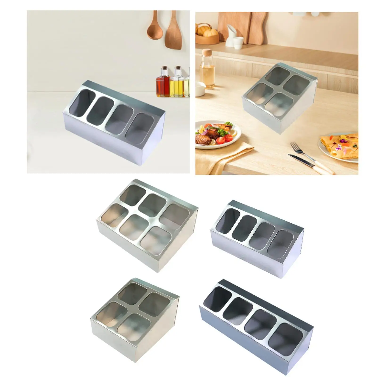 

Канистра для специй, органайзер, держатель для банок с приправами, многоцелевое хранилище на столешнице