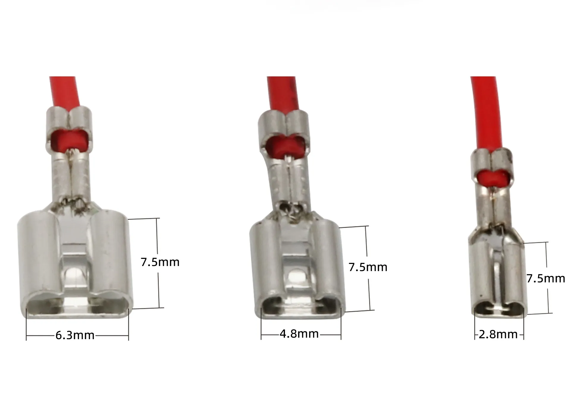 5/10/20PCS XH2.54-2P/VH3.96mm-2P Rotary Plug Spring Terminal Wire 2.8/4.8/6.3 Switch Socket Connection Harness 10/20/30/50CM