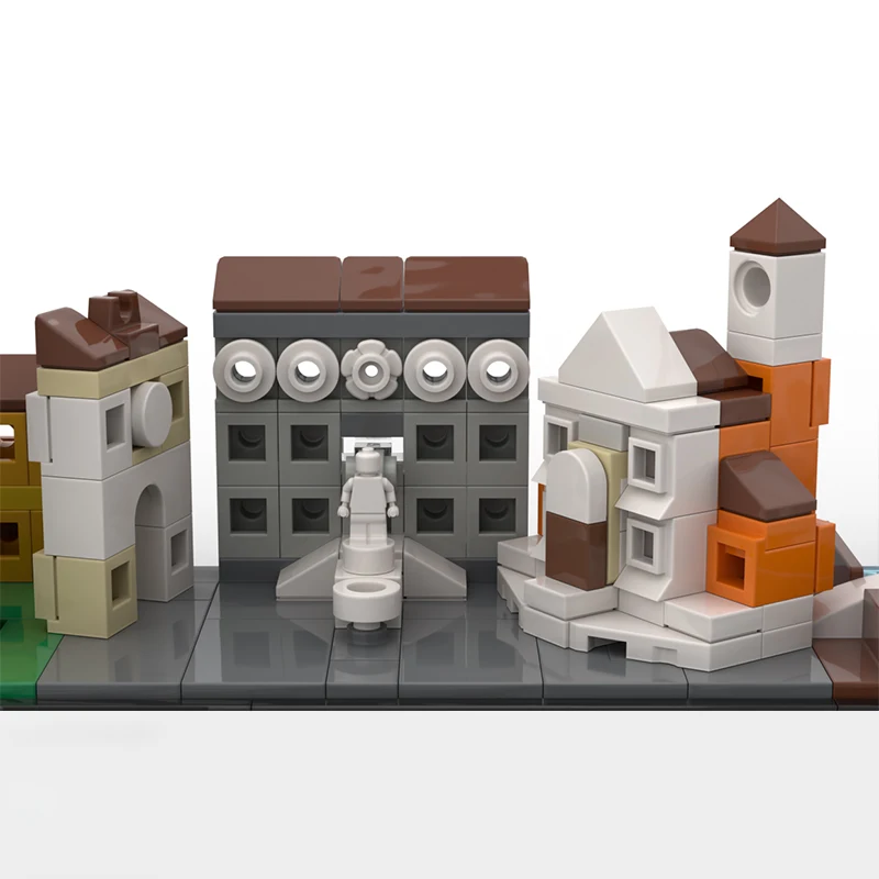 Pisa Skyline Building Block MOC Famous Urban Architectural Street Scenes Brickheadz Assembly Model Puzzle Kid Toy Birthday Gift