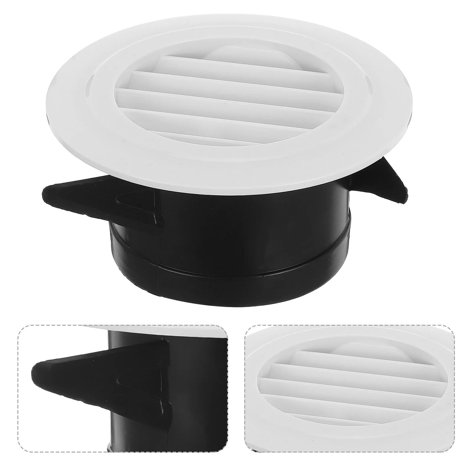 

100mm Round Louvered Exhaust Vent Cover Plastic Built-in Screen Air Vent Bathroom Kitchen Soffit Hvac Duct Vents Louver