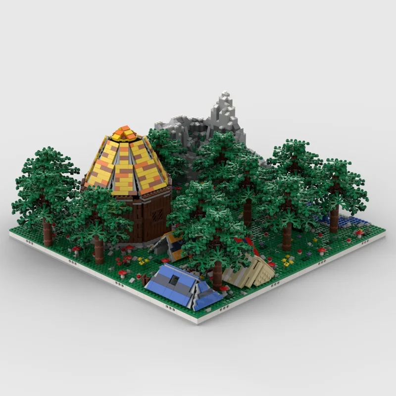3413pcs MOC Modular Tent camp the woods build 4 Model toy Building blocks Assemble DIY creative Brick Christmas gift Birthday