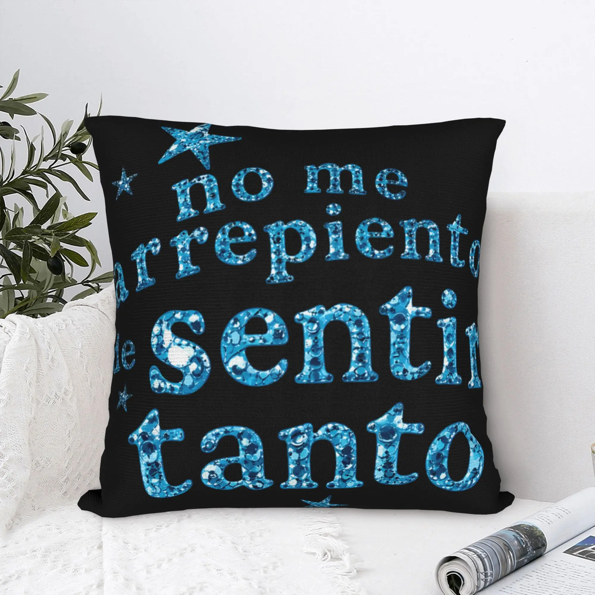 Car Decoration No Me Arrepiento De Sentir Tanto Karols G NMADST  Pillowcase Merch  Pillow Cover Square Multi Size