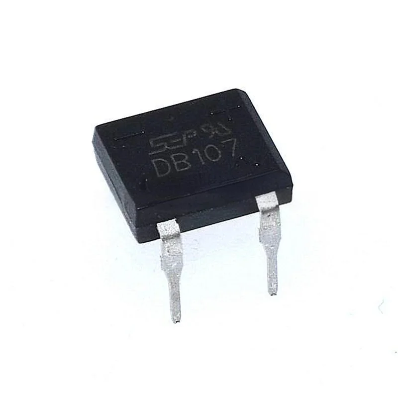 10 قطعة DB107 من خلال ثقب ديود جسر retifica DB107 DIP-4 DIP4 1A 1000 فولت الطاقة ديود المعدل كومة 1000 فولت مكونات إلكترونية