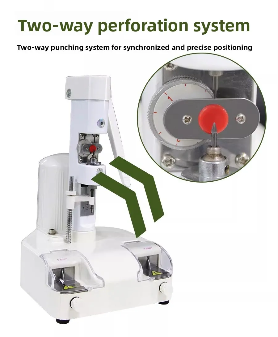 WS-JP7003 Optical Drilling & Grooving Machine, 2-in-1 Driller & Slotter for Rimless Eyeglass Lenses