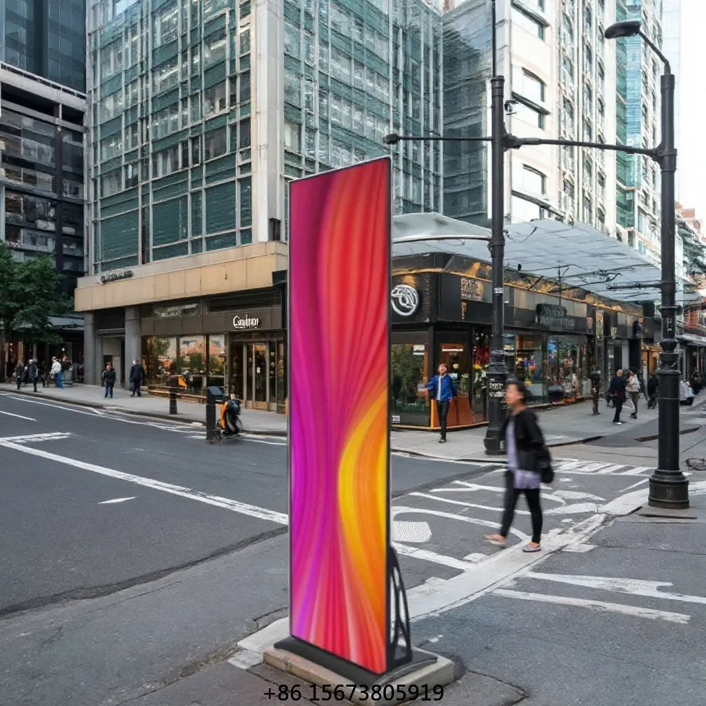 

Digital Signage Indoor P2 LED Advertising Display Floor Standing Outdoor Electronic Totem Kiosk Advertising Screen