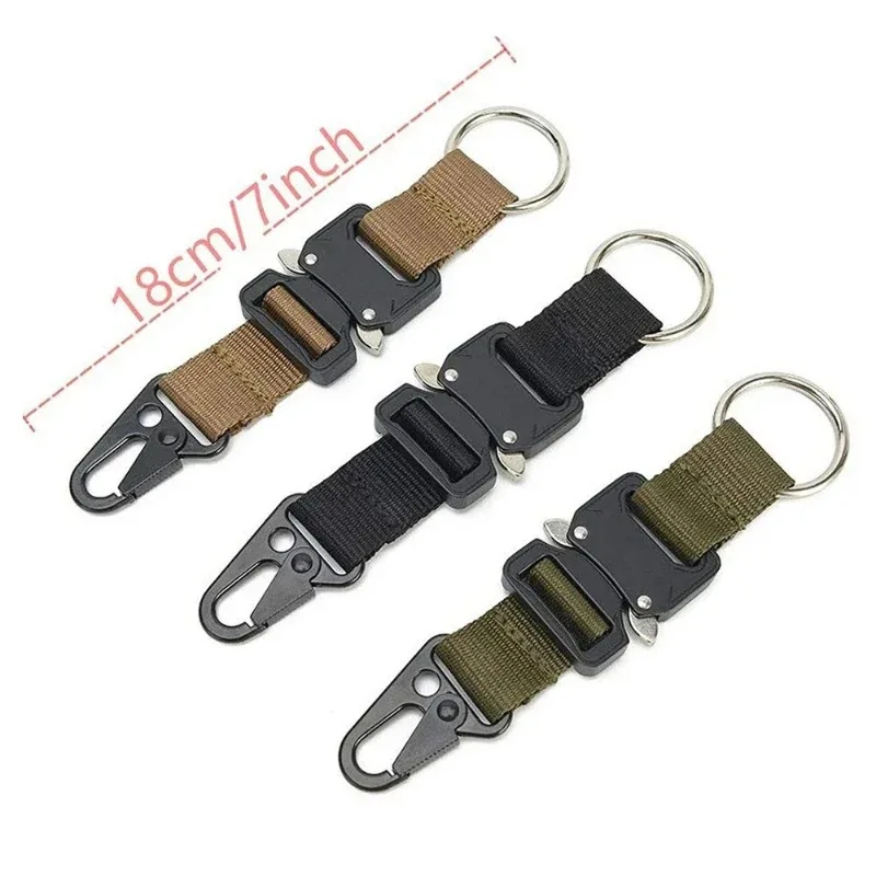 Cobra Buckle Eagle Mouth Carabiner Clip & Lanyard Quick Release Safety Lock Backpack Webbing Hanger for Camping Hiking