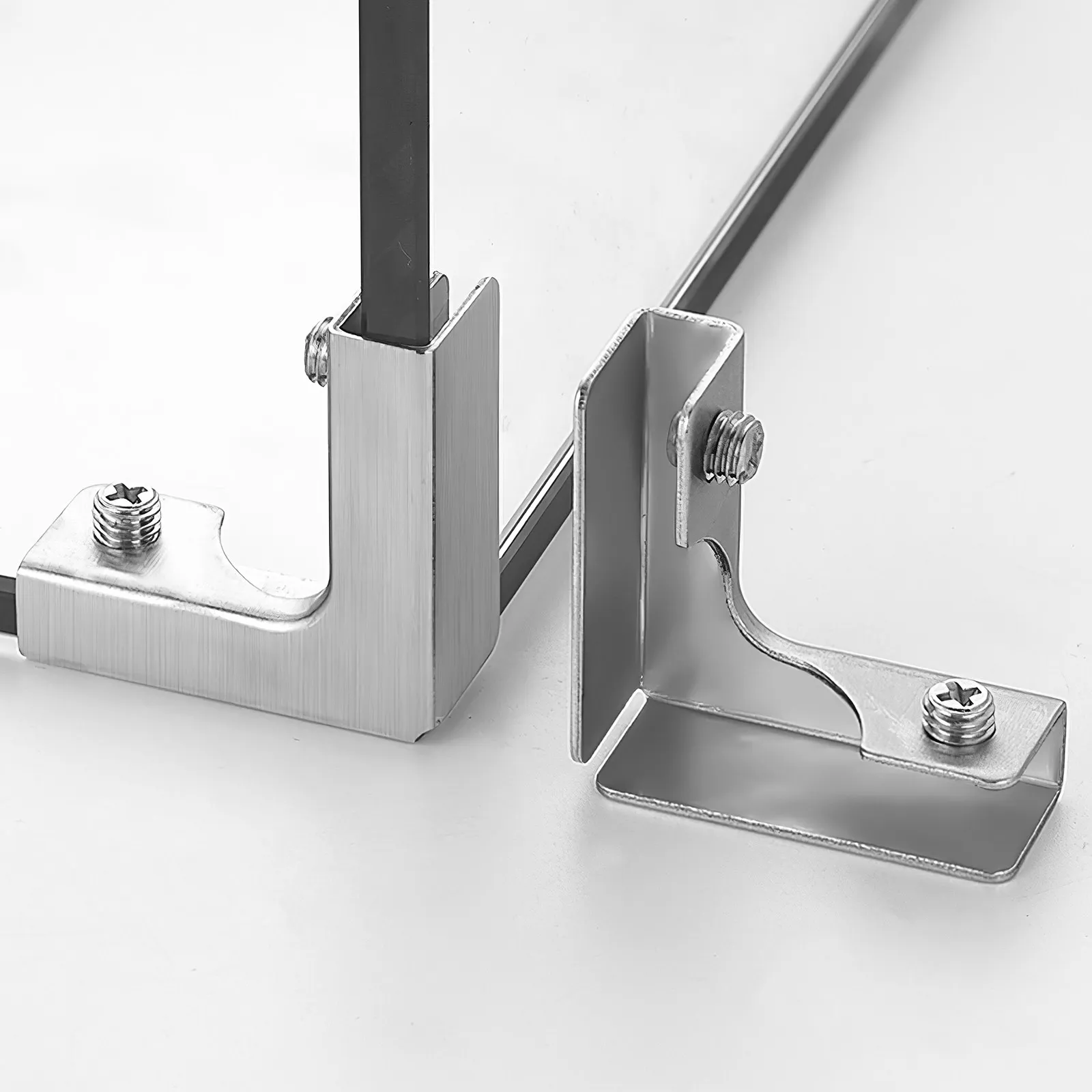 

Комплект из 4 угловых зажимов-держателей для стекла из нержавеющей стали 304, крепежные клипсы для ванной, кухни, шкафов, балюстрад, витрин