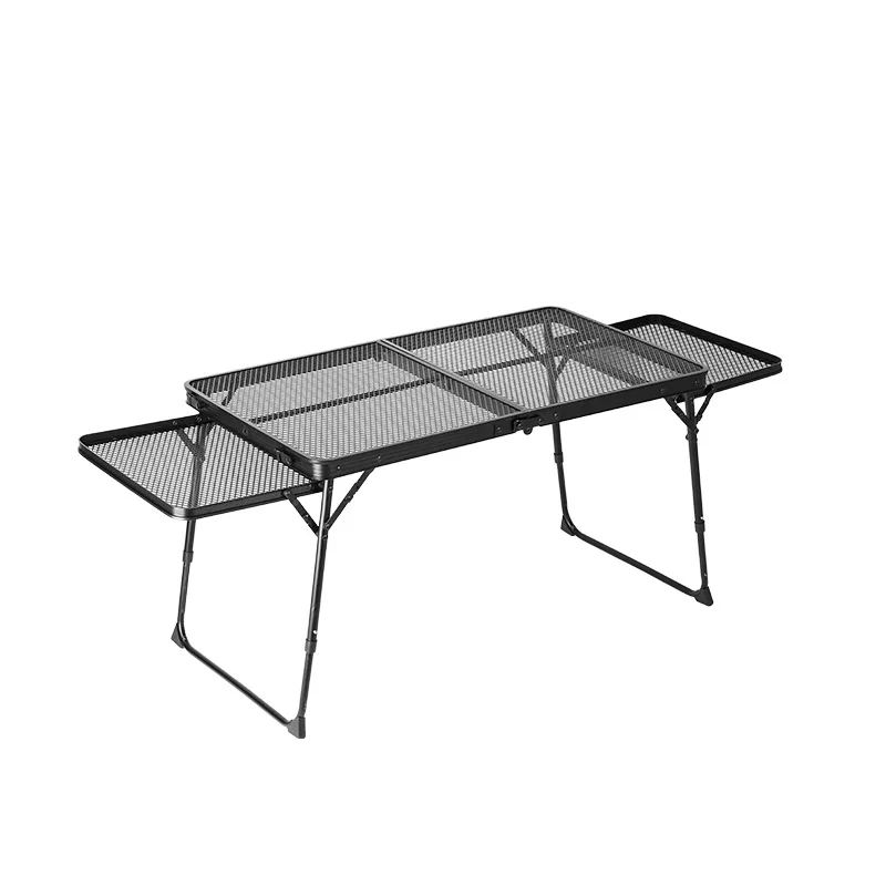 Cross-border foreign trade camping folding grid table outdoor picnic portable aluminum alloy  multi-functional combination