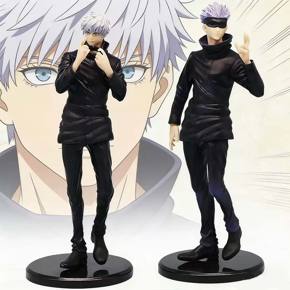 Heiße 21cm Jujutsu Kaisen Anime-Figur Gojo Satoru Actionfigur PVC-Statue Sammlermodell Spielzeug Geschenke