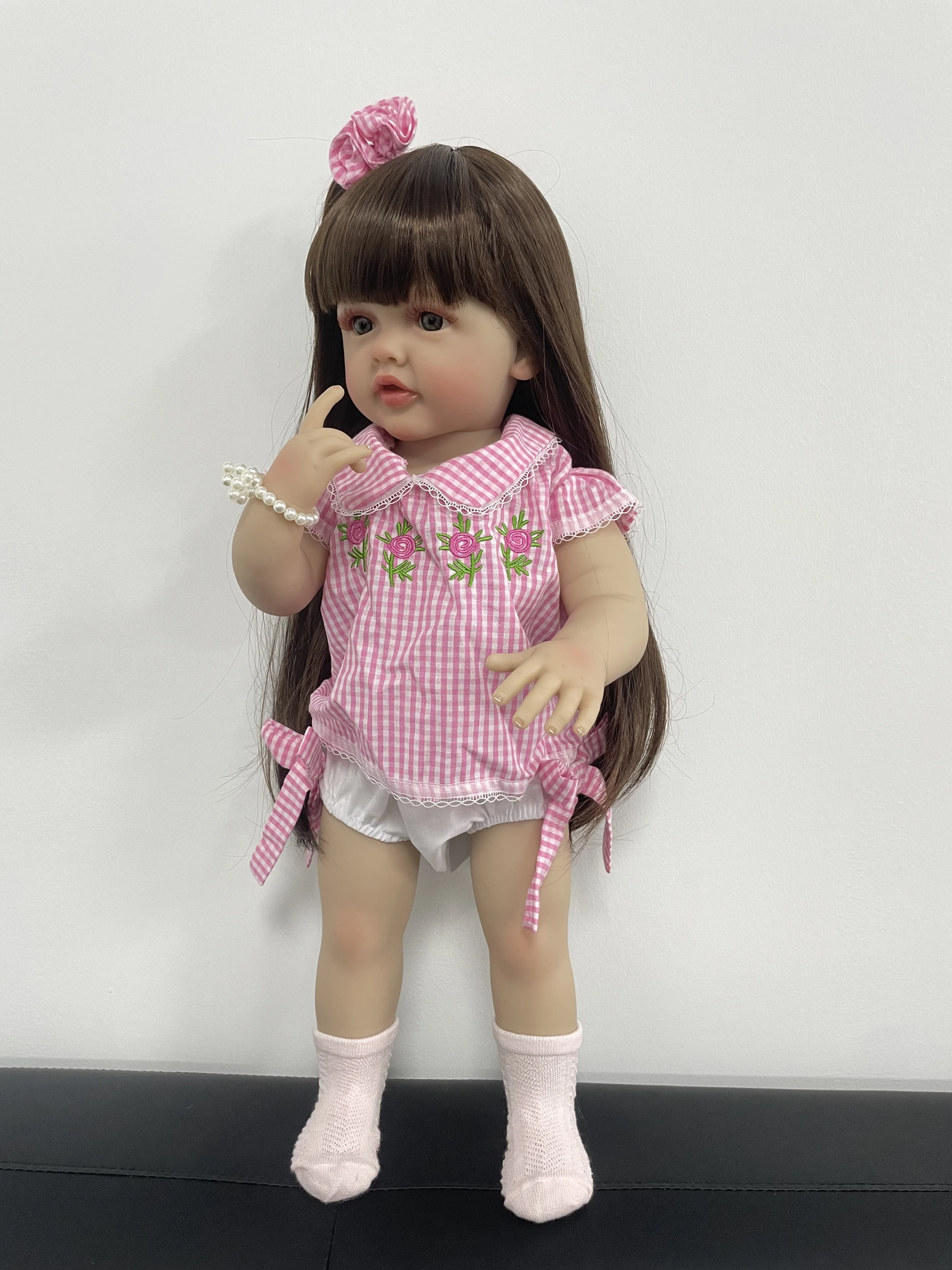 MRB 55CM 22Inch Full Silicone Vinyl Reborn Baby Betty Doll Lifelike Girl Cute Princess Toddler Bebe Birthday Christmas Gift