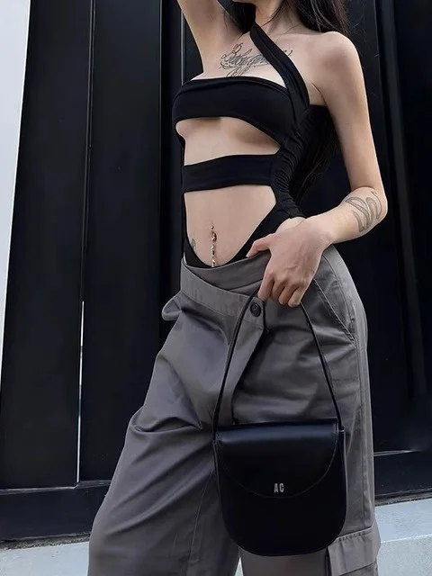 

Комбинезон Svel с вырезами, укороченные брюки с высокой талией, полиэстер, уличный стиль, весенняя коллекция