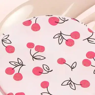 1/2 個チェリープリントシリコーンゲルパウダーパフスポンジフェイスコンシール化粧品パフアクセサリーファンデーションクリームなしパウダー