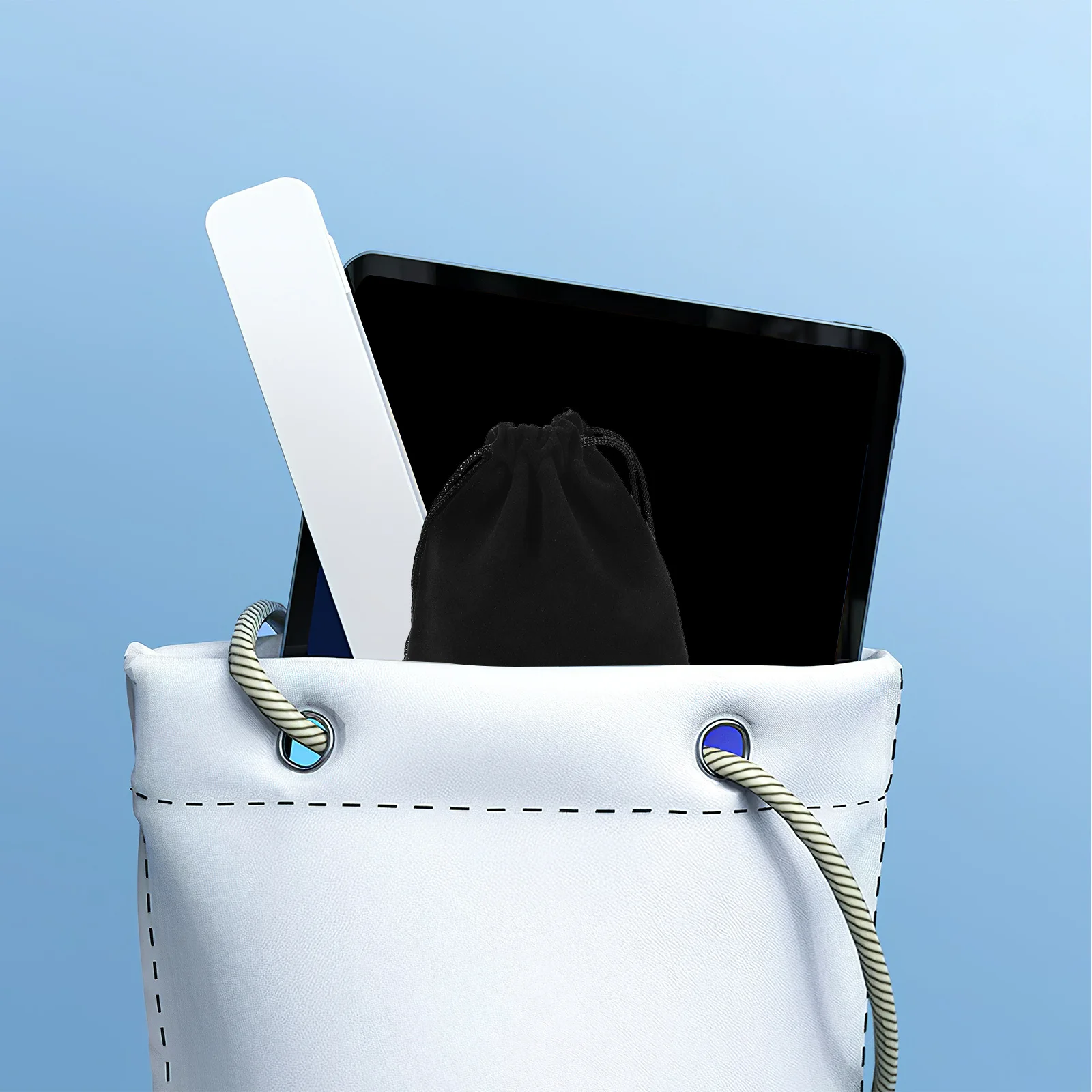 

20 Pcs Storage Bag Small Pouch Party Favors Earphone Bags with Drawstring Flannel Jewelry