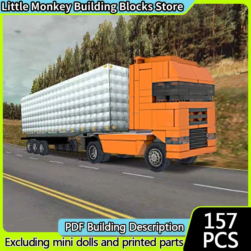 

City Car Model MOC Building Bricks XF95 Heavy-Duty Long-Distance Tractor Modular Technology Children Holiday Gifts Assemble Toys