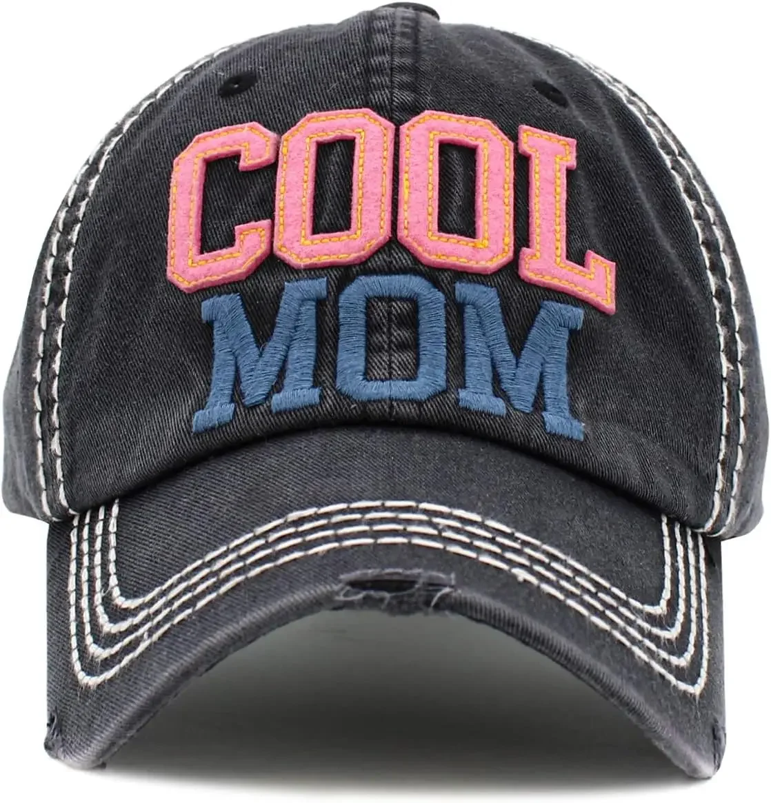 Funky Junque Womens Baseball Cap Distressed Vintage Hat Unconstructed Embroidered Patch Hats Men Woman Outdoor Headwear Unisex