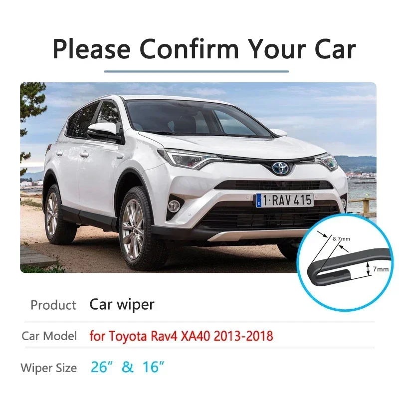 For Toyota Rav4 XA40 2013~2018 RAV 4 40 Front Windscreen Windshield Wipers Car Accessories 2014 2015 2016 2017 Car Wiper Blade