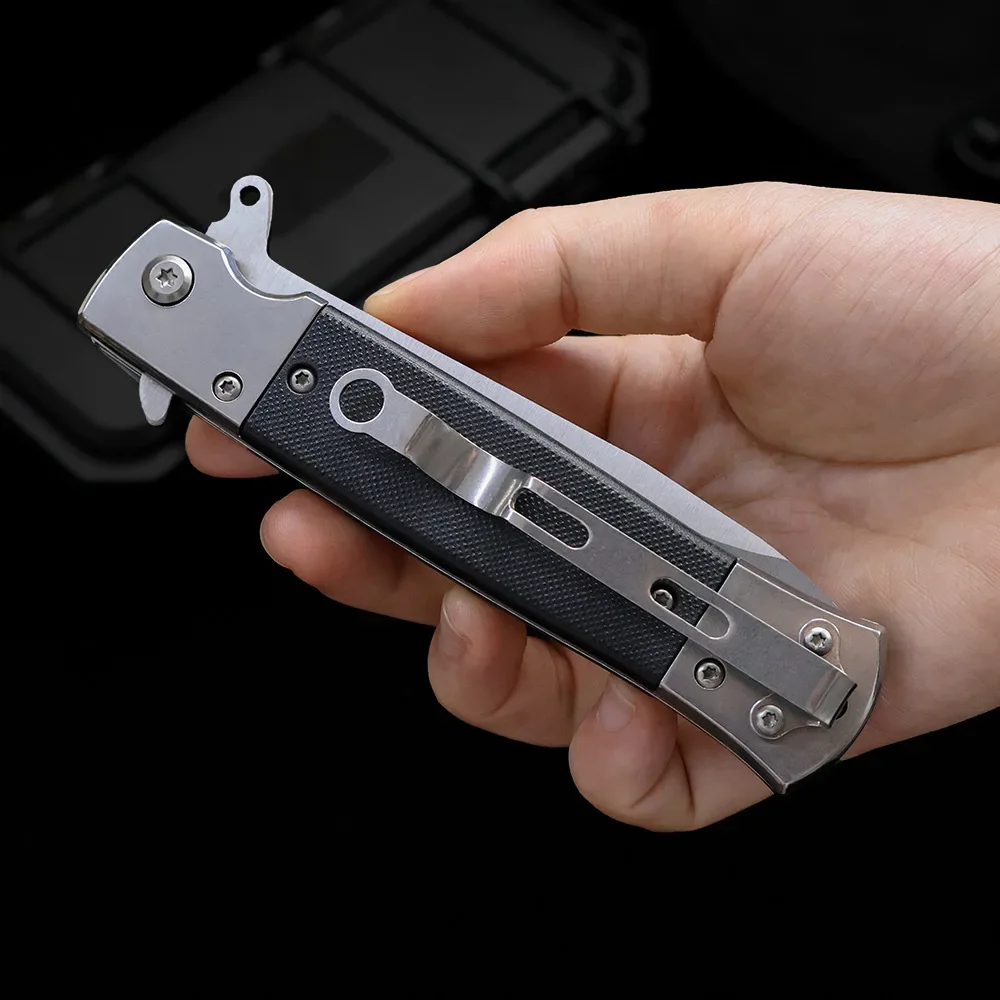 Outdoor Portable Folding Knife - Multi-Purpose Stainless Steel Survival Tactical Knife with High Hardness image 4