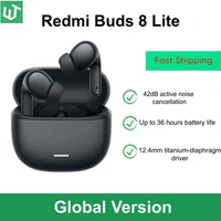 Audífonos Redmi Buds 8 Lite TWS Versión Global, Bluetooth 5.4, Cancelación Activa de Ruido de 42dB, Batería de 475mAh con 36h de Duración
