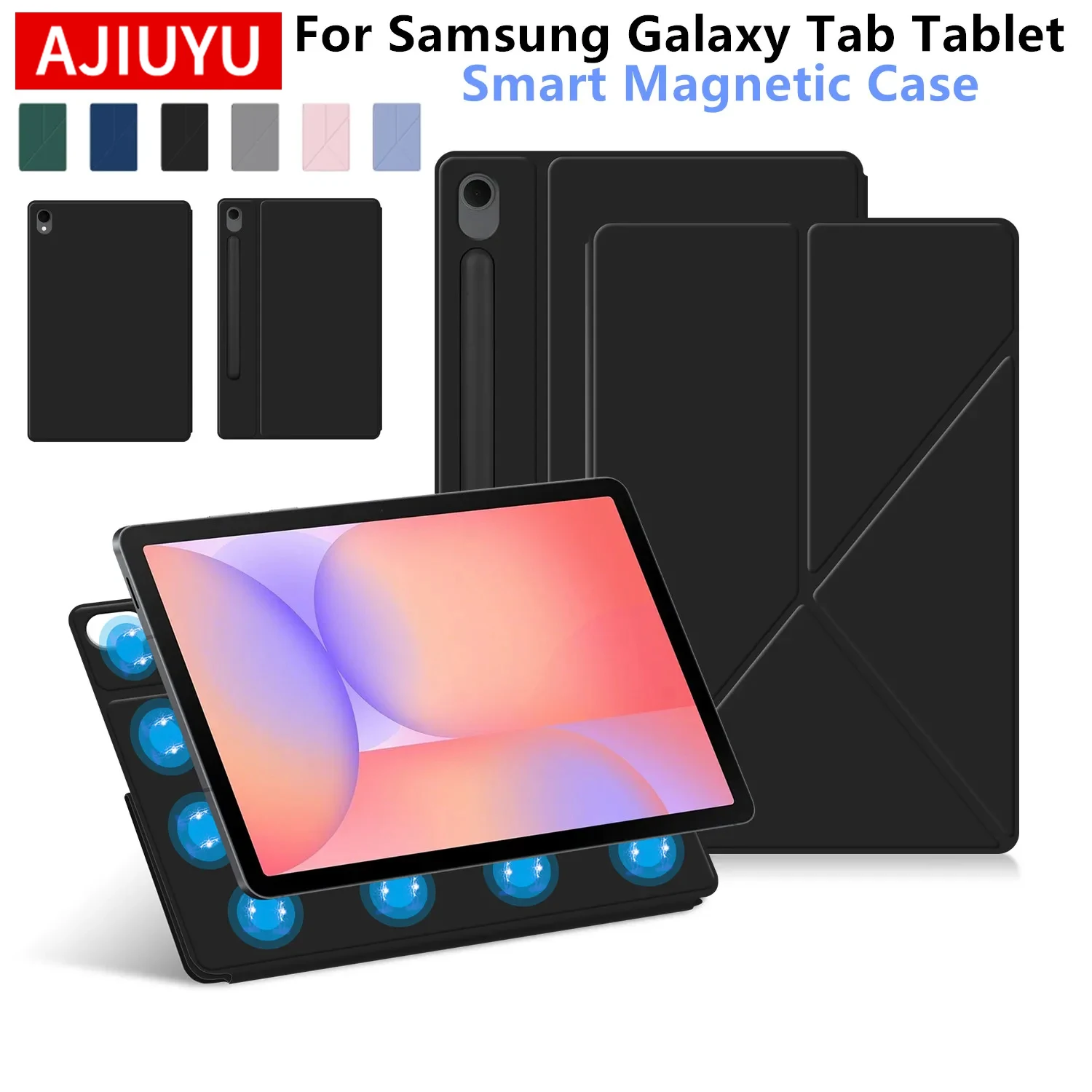 Y-Fold Magnetic Case For Samsung Galaxy Tab S8 S9 S10 S11 Ultra 14.6 S11 S7 S8 S9 S10 FE Plus 13.1 12.4 11 inch Smart Book Cover