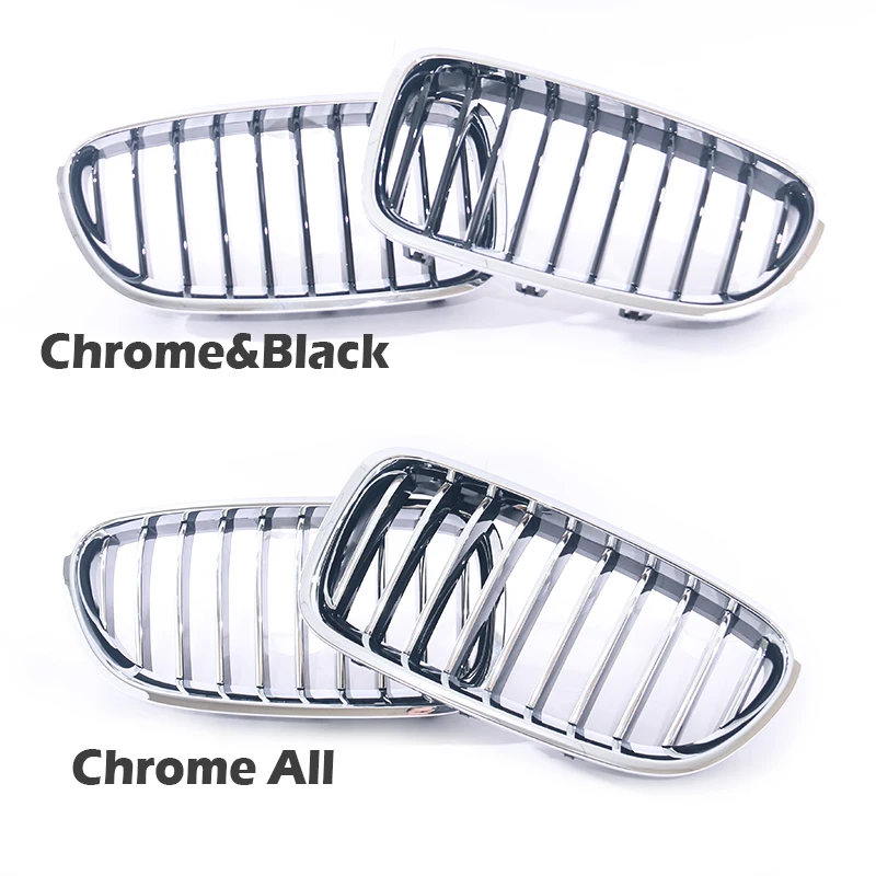 Single Line Grill Chrome Black Silver Gloss Black Racing Grille For BMW 5 Series F10 F11 2010-2017 520i 525 530 535 540 528 550i