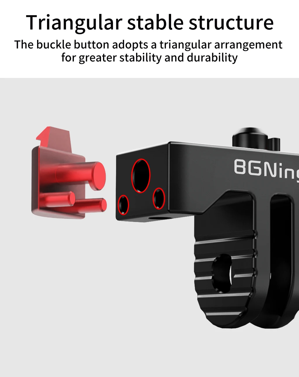 Schnellverschluss-Basisklemme mit M5-Rändelschraube für GoPro Hero 13 12 11 10, Ersatzhalterung, N52-Magnet, rutschfest, 1/4 Zoll Stativadapter – Detail 9
