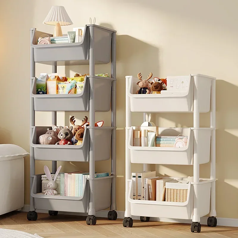 Suitable for kitchen, living room, fruit and vegetable baskets, multi-layer small cart storage racks, and mobile household items