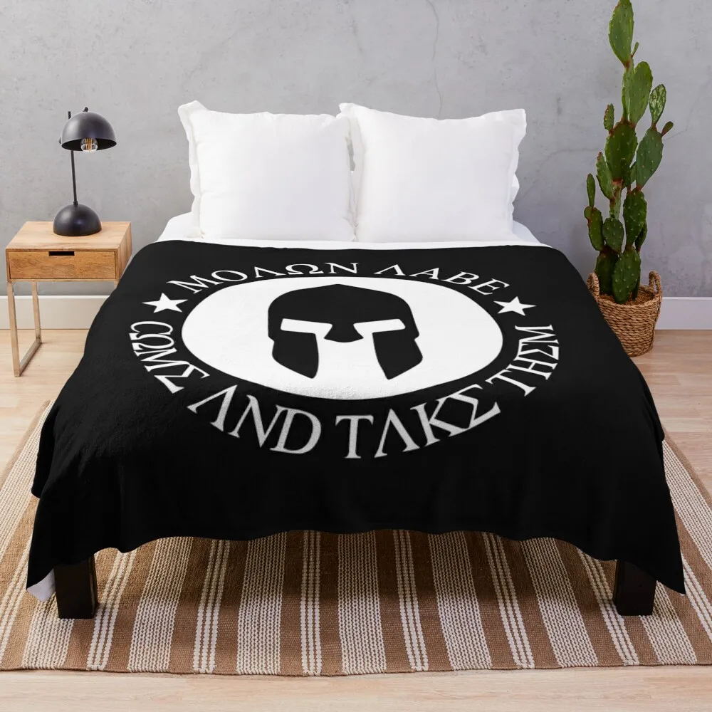 Molon Labe Spartan USA Throw Blanket Decorative Beds Blankets For Baby Blankets