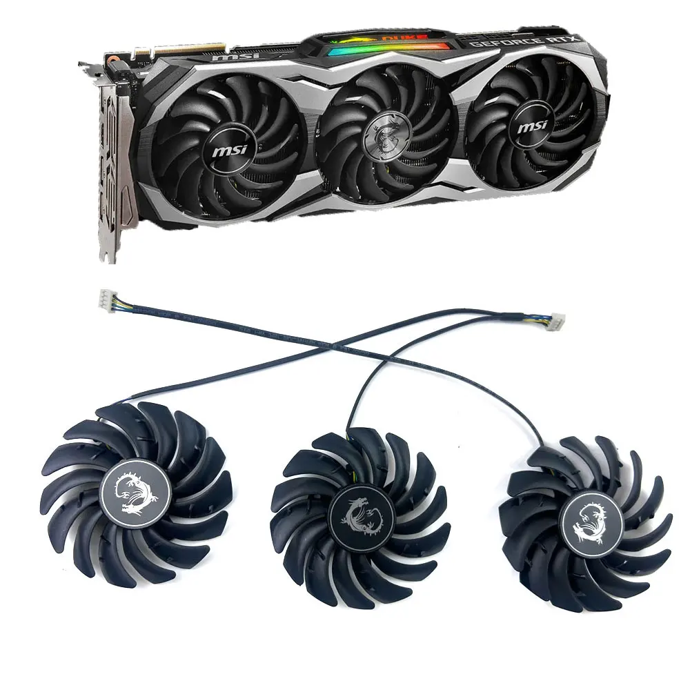 NEW Cooling Fan 87MM 4PIN PLD09210S12HH PLD09210B12HH For MSI Geforce RTX 2070 SUPER DUKE  video card fans